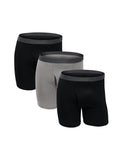 Fruit of the Loom Mens Boxer Briefs Premium TagFree Cotton Underwear (Regular & Big, Big Man3 PackBlack/Gray, XXLarge
