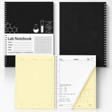 ehtagel 2 Pack Carbon Copy Lab Notebook with Acrylic Shield for Students