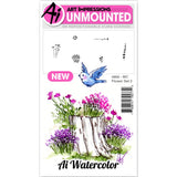 Art Impressions Watercolor Cling Rubber Stamp Flower 2 (4868)