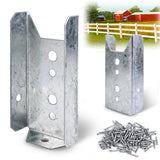 LukLoy 20 Pack 2x4 Brackets for Wood Rail, Fence Brackets Repair Kit Galvanized, Deck Railing Bracket Connectors for 2 4(Actual