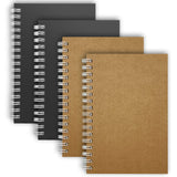 Spiral Notebooks For Work Note Taking 4 Pack Small 4 X 6 Inch Soft Cover Wirebound Spiral Notebooks College Ruled 100 Pages Fo