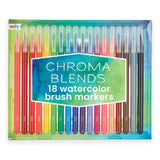 Ooly Chroma Blends Watercolor Brush Markers Set of 18