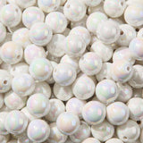 BERMRO 16mm Acrylic Bead 100pcs AB White Color Acrylic Bead Chunk Bubblegum Beads for DIY Crafting Necklace Bracelet Jewelry Mak