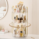 360 Rotating Makeup Organizer, Upgraded 3 Tier Skincare Perfume Organizers for Women, Bathroom Organizer Countertop, Clear Cosme
