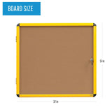 Industrial Cork Bulletin Enclosed Board Cabinet