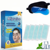Migraine Cooling Headache Patch And Menthol & Camphor With Eye Mask | Fast, LongLasting Relief For Migraines, Tension Headaches