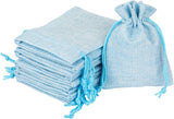 Brown Leaf 8X6 Inches Blue Burlap Jute Potli Gift Bags Pouches for Wedding Anniversery Party Supply Return Gift Potli Bags (Pack