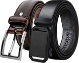 Zoro MenS Belt Combo | Pack Of 2 | Vegan Leather Belts | Black+Brown | Sizes 3044