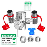 TidyFriend Eye Wash Kit - Faucet Mounted Emergency Eye Wash Station Sink Attachment -1x Continuous Flow Eyewash Station,3X Commo