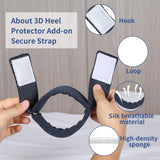 Ehucon Add-on Secure Strap Prevent 3D Heel Protector from Shifting or Falling Off,Relieve Pressure Ulcer Pain-Sold as 2 Count-Na