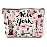 New York Lovers Gift Makeup Bag Cosmetic Bag, New York Travel Gifts Girls Trip Gifts Favors, New York Souvenir Merch Friendship 