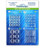 HushBumps UltraQuiet Gel Bumpers. 104 Piece Value Pack. Contains Cabinet, Door, Sliding Door & Drawer Bumpers. Just Peel & Stic