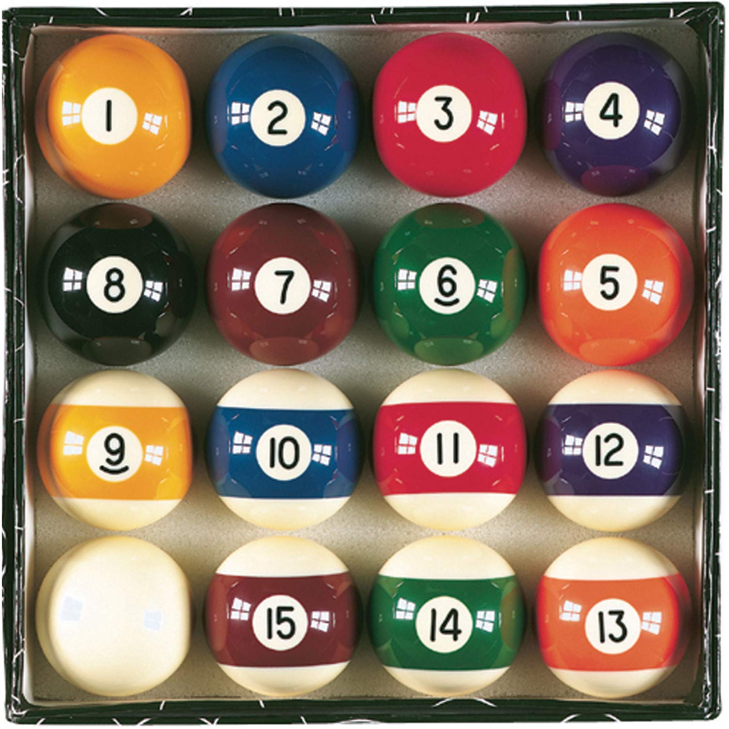 Viper Billiard Master 2-1/4'' Regulation Size Billiard/Pool Balls, Complete 16 Ball Set