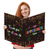 Large Appreciation Cards with Envelopes,We Appreciate You Card Farewell Greeting Card Thank You For All You Do - Team Gifts Empl