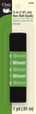 Dritz 9306B NonRoll Woven Elastic, Black, 3/4Inch by 1Yard