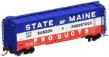 Bachmann Industries Inc. AAR 40 Steel Box Car Bangor and Aroostook N Scale, Red, White and Blue