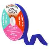 Mandala Crafts 7/8 Inch Royal Blue Grosgrain Ribbon for Gift Wrapping - 100 Yard Bulk Fabric Ribbon for Wedding, Party Decor, DI