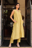 Anni Designer Women'S Rayon Viscose Printed A-Line Kurta With Pant (Tishya Yellow_S_Yellow_Small),Yellow,S,,,