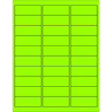 Tape Logic Aviditi Tape Logic 2 5/8 x 1 Fluorescent Green Shipping Address Labels, for Laser & Inkjet Printers, Permanent Adhe