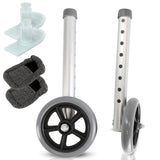 Vive Walker Wheels, Ski Glides, Accessories Covers for Seniors (6 PCS), Replacement Feet Parts Ball Set for Folding Medical Roll
