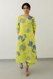 Gosriki Women'S Rayon Blend Straight Printed Kurta With Palazzo (Anaar-Green-Ks-Gs_3Xl_Green_Xxx-Large),Green,3,B0D14QKPXC