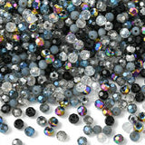 Echoed Elegance Mixed Styles Glass Beads for Bracelets Jewelry Making White Crystal Faceted Roundelle Seed Bulk Beads Necklaces 