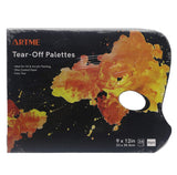 ARTME Tear Off Palette 36 Sheets/Paper Disposal Palette 23x30.5cm/ 50gsm Wax Coated Paper with a Thumb Hole/Simple to Use/Acryli