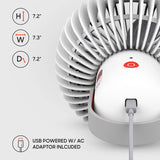 Sharper Image REFRESH 01X Rechargeable Personal Fan, White