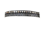 Purala Saree Waist Hip Belt Kamarband Jari Kas (Black)