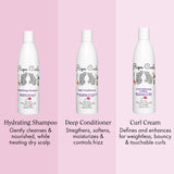 Rizos Curls Trio Bundle, Hydrating Shampoo & Deep Conditioner & Curl Cream Bundle, Gently Cleanse and Hydrate Curly Hair, Style
