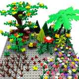 ZHX Garden Park Building Block Parts Botanical Scenery Accessories Plant Set Building Bricks Toy Trees Flowers Compatible All Ma
