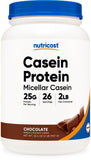Nutricost Casein Protein Powder 2lb Chocolate - Micellar Casein, Gluten Free, Non-GMO