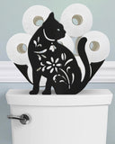 Wigag Cat Toilet Paper Holder Stand for Extra 8 Rolls, Animal Decorative Free Standing Toilet Paper Storage, Farmhouse Bathroom 