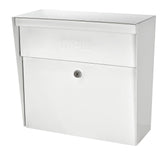 Mail Boss 7169 Metro Locking Security Wall Mount Mailbox, Alpine White