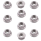 1/4-20 Serrated Flange Hex Lock Nuts, SpzcdZa 50pcs 304 Stainless Steel Serrated Metric Hex Flange Lock Nuts,Bright Finish