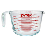 Pyrex Synchkg039125 4 Measuring Cup, Clear With Red Graphics