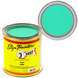 1 Shot Lettering Enamel Paint, Professional Pinstriping and Lettering Paint 8 OUNCE CAN - 1/2 PINT 149L/8Z (149L- Aqua)