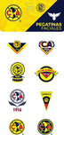 Official Club Americas FC Face Stickers