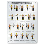 SmartSign - S-0881-AL-14 Mobile Crane Hand Signals Sign | 10 x 14 Aluminum Black on White