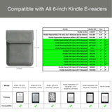 WALNEW 6 Inch Sleeve for All-New Kindle 2022/Kindle 2019(J9G29R)/6 Kindle Paperwhite/Kindle Voyage/Kindle (8th Gen, 2016)/Kind