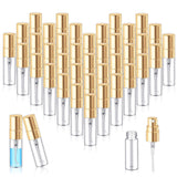 Zhehao 50 Pcs Mini Spray Bottles 3 ml Clear Glass Perfume Bottles Refillable Fine Mist Perfume Atomizer Portable Empty Sample Co