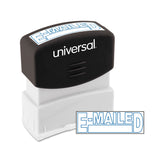 Universal UNV10058 PreInked OneColor EMAILED Message Stamp Blue