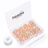 BEADIA Natural Pearl Beads Potato 5-6mm Pink Freshwater Cultured Loose Gemstone Beads for DIY Jewelry Making 13.8''/Strand HQ