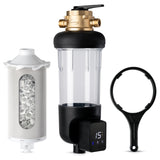 iSpring WSP100SL-ARJ-BP, NSF Certified, Whole House Spin Down Sediment Water Filter with 4 Modes Bypass, Include Siliphos Helps 