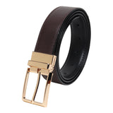 Zacharias MenS Pu Leather 35 Mm Reversible Belt Gld20 (Free Size_Brown) (Pack Of 1)