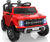 First Ride On 24V 2 Seater Ride on Toys for Kids, Licensed Ford F-150 Raptor Kids Electric Vehicles w/Remote Control, Power Peda