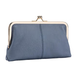 Snappsy Womens Clutch Purse Lightweight Rectangular Evening Bag For Formal Work Prom Blue