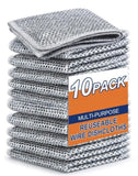 Star Weaves 10 Pack Double Layered NonScratch Wire Dishcloth | Steel Scrubber for Utensils, Multipurpose Wet & Dry Cleaning Clo