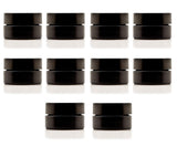 Infinity Jars Screw Top Jar 30 Ml (1 fl OZ) Black Ultraviolet Refillable Cosmetic Style Travel Bottle Glass Jar Empty Cosmetic L