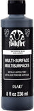 FolkArt MultiSurface Acrylic Craft Paint, 8 oz, Metallic Charcoal Black
